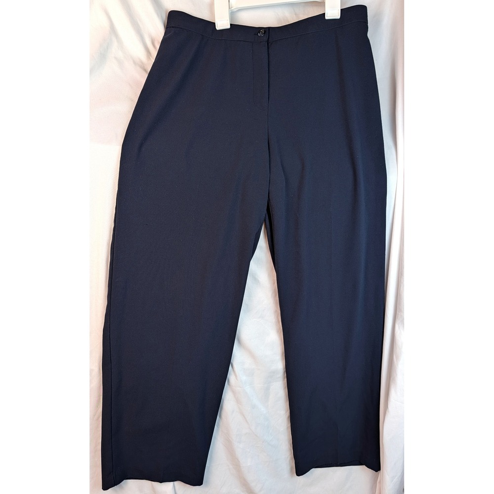 Briggs New York Navy Blue Dress Pants Womens 12S Straight Leg Stretch Trousers
